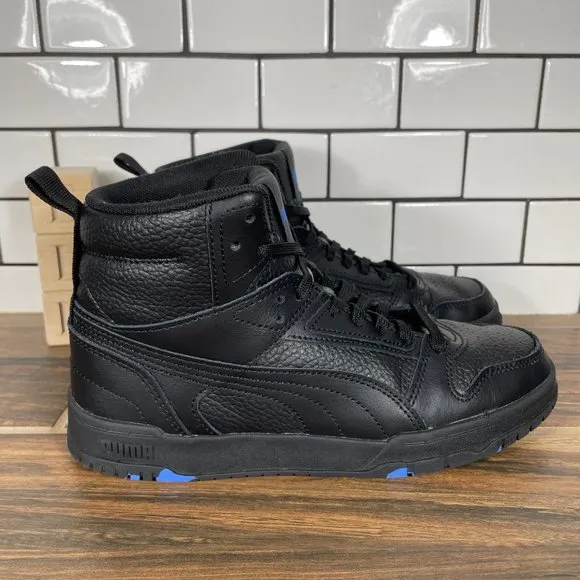Puma RBD Game Youth Boy's Size 5 Shoes Black High Top Softfoam Casual Sneakers