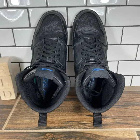 Puma RBD Game Youth Boy's Size 5 Shoes Black High Top Softfoam Casual Sneakers