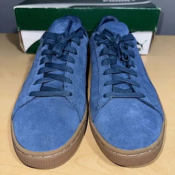 Puma Suede Sneakers Mens Size 11 Gum Btm Sailor Blue Casual‎ Rare Shoe 363869