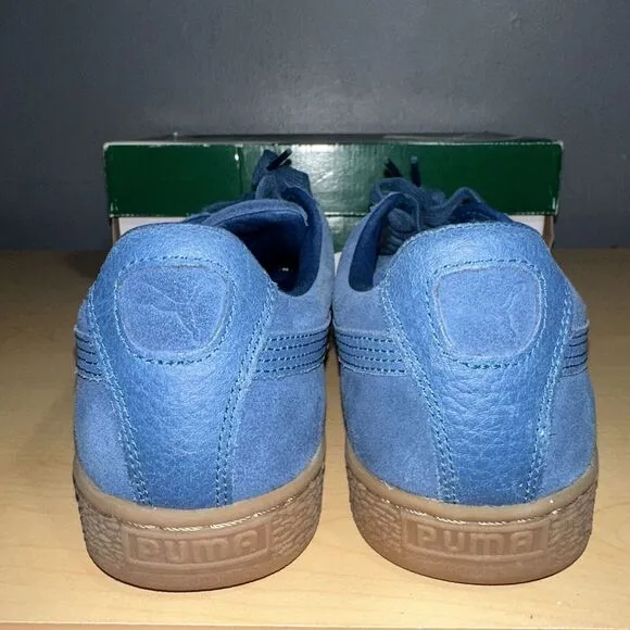 Puma Suede Sneakers Mens Size 11 Gum Btm Sailor Blue Casual‎ Rare Shoe 363869