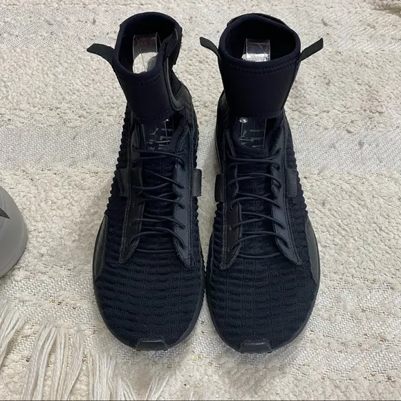 Puma x Fenty sneakers black fabric ankle strap lace up shoes