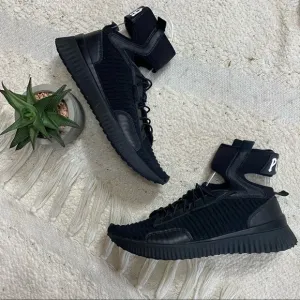 Puma x Fenty sneakers black fabric ankle strap lace up shoes