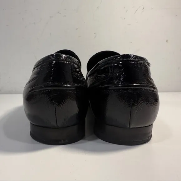 Rag &amp; Bone Cooper Loafers Shoes Black Patent Leather Chain Womens EU 38 US 7.5