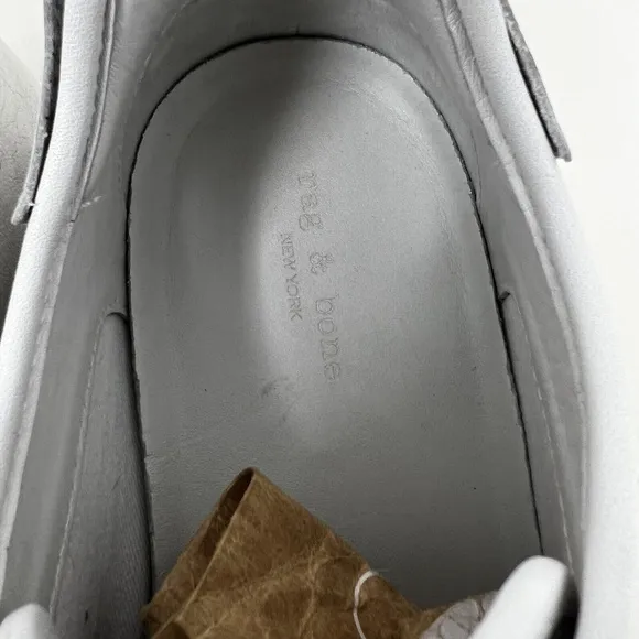 Rag &amp; Bone Shoes Women Size 8 (39) Low Sneakers White Off White Leather Casual