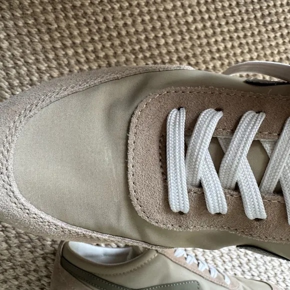 Rag &amp; Bone Women’s Retro Runner Beige and Olive Sneakers