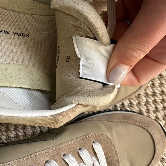 Rag &amp; Bone Women’s Retro Runner Beige and Olive Sneakers