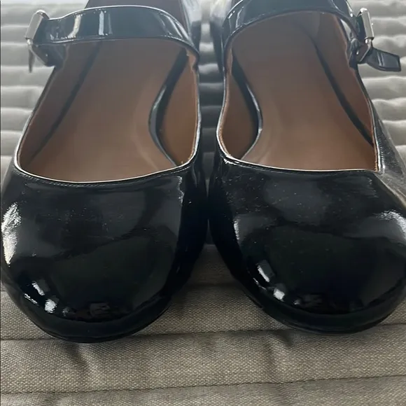 Ralph Lauren Mary Jane Ballet Flat Strap Size 38.5 Black