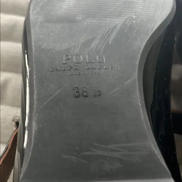 Ralph Lauren Mary Jane Ballet Flat Strap Size 38.5 Black