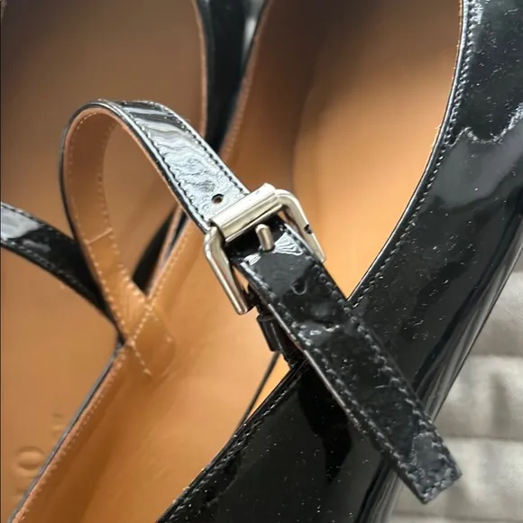 Ralph Lauren Mary Jane Ballet Flat Strap Size 38.5 Black
