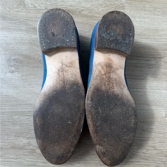 RALPH LAUREN PURPLE LABEL ALONZO Blue Textile Loafers 10 Slippers Loafers