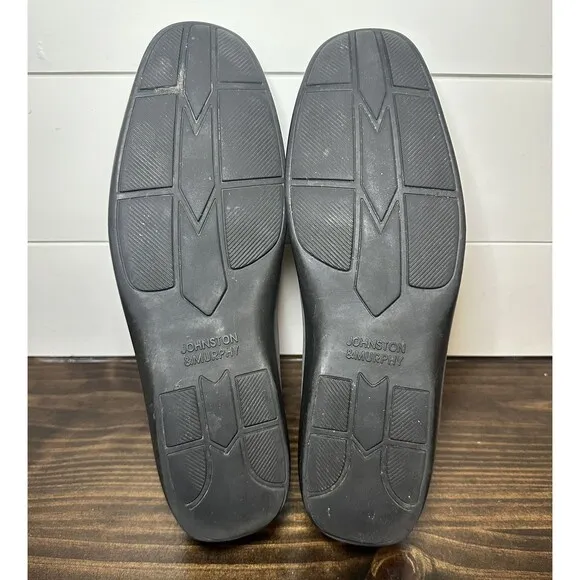 *RARE* Johnston &amp; Murphy Gray Tan Blue Slip On Preppy Loafers Men's SIZE 8M