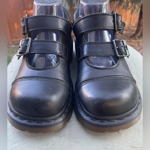 Rare Vintage Dr Martens Amanda Double Strap Chunky Heel Mary Jane US Size 8-8.5