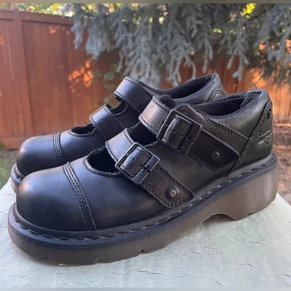 Rare Vintage Dr Martens Amanda Double Strap Chunky Heel Mary Jane US Size 8-8.5