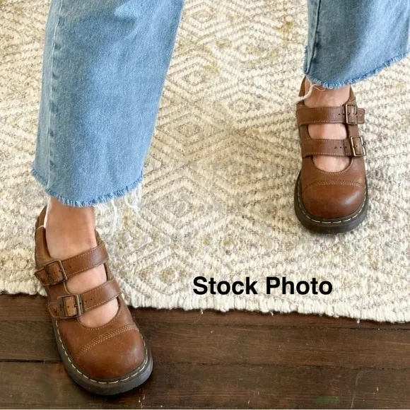 Rare Vintage Dr Martens Amanda Double Strap Chunky Heel Mary Jane US Size 8-8.5