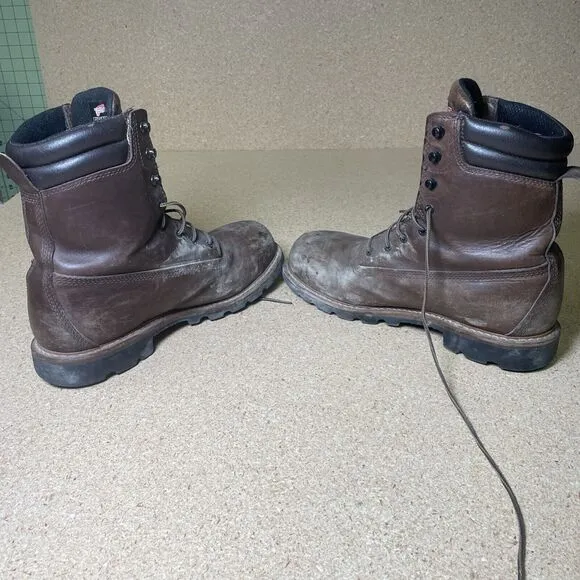 Red Wing Boots ASTM F 2413-11 Steel Toe Vibram Sole. Brown Size 10D