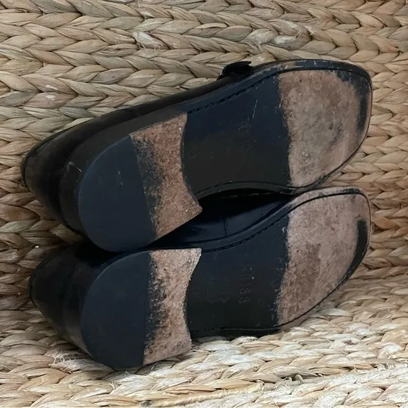 Reiss Black Square Toe‎ Leather Loafers
