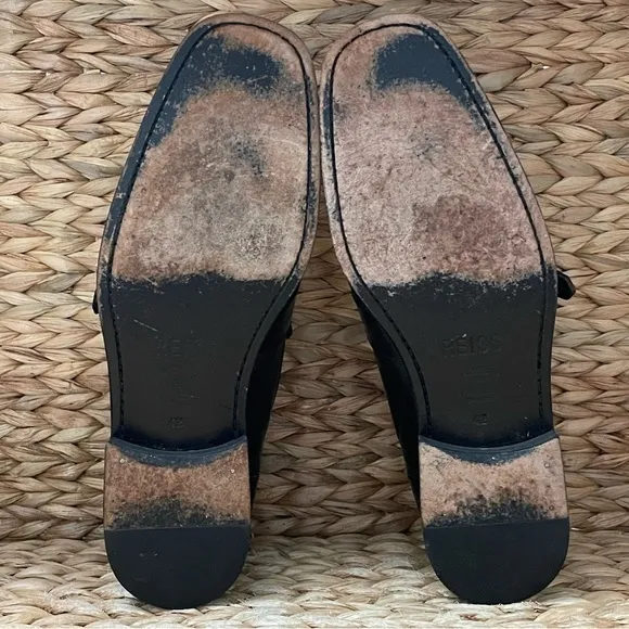 Reiss Black Square Toe‎ Leather Loafers