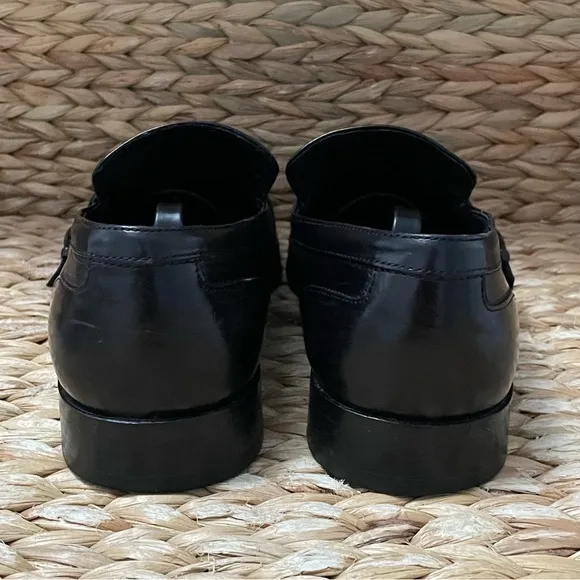 Reiss Black Square Toe‎ Leather Loafers