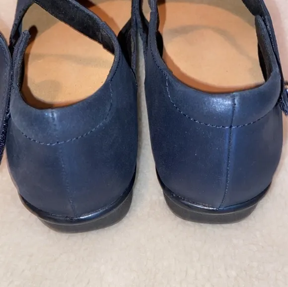Revere Osaka Navy Lizard Mary Jane Shoes, Womens Size 11M $160