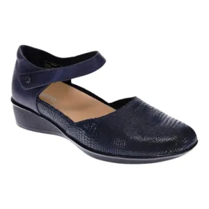 Revere Osaka Navy Lizard Mary Jane Shoes, Womens Size 11M $160