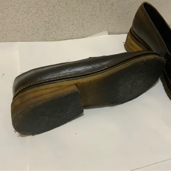 ROBERT CLERGERIE Paris brown leather Platform Loafers Shoes size 9