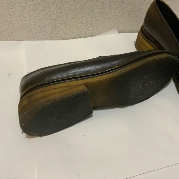 ROBERT CLERGERIE Paris brown leather Platform Loafers Shoes size 9