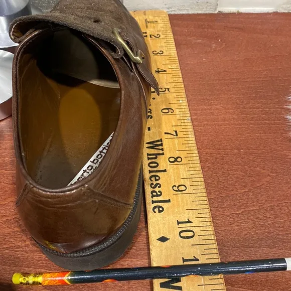 Roberto Botticelli made in Italy men’s leather monk strap shoes size fits 7.5