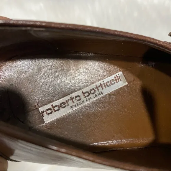 Roberto Botticelli made in Italy men’s leather monk strap shoes size fits 7.5
