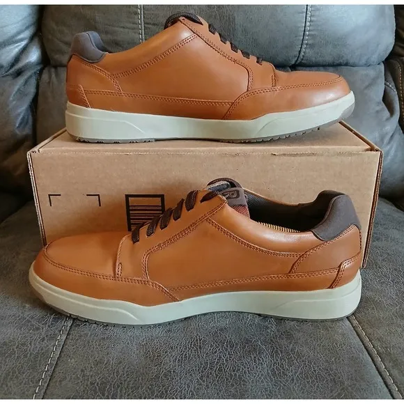 Rockport Truetech SHOES Bronson Brown Leather NEW with box Comfort Size 10W #802