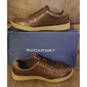 Rockport Truetech SHOES ChocolateBrown Leather NEW with box Confort &amp; Style #896