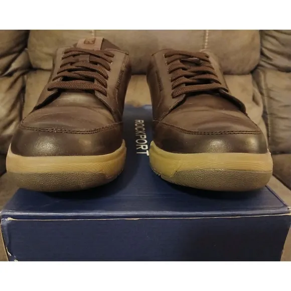 Rockport Truetech SHOES ChocolateBrown Leather NEW with box Confort &amp; Style #896