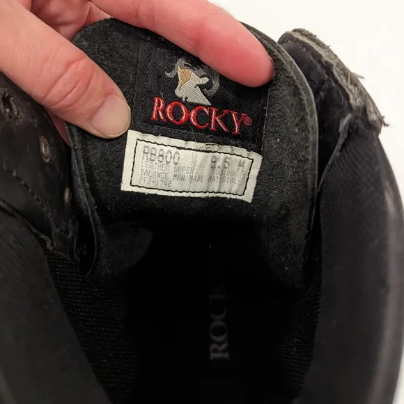 ROCKY RB800 thinsulate waterproof black leather lace-up boots