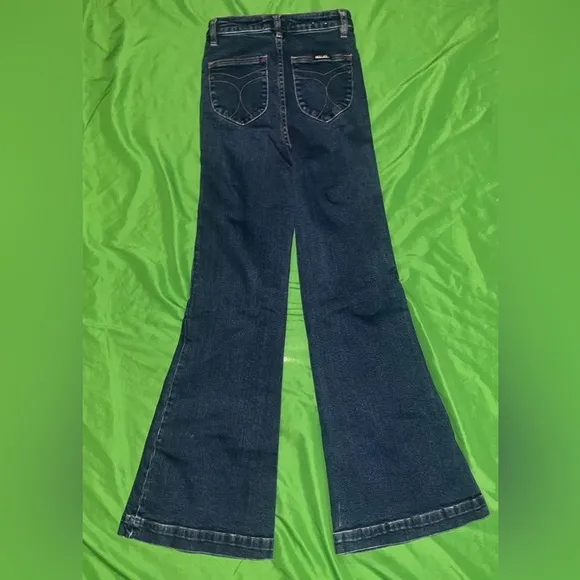 Rollas East Coast Flare High Rise Women's Jeans size 25- DARK BLUE