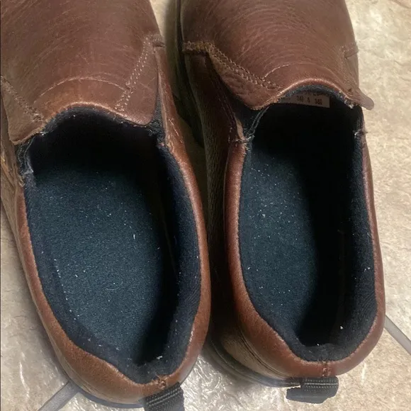 Roper Brown Leather Slip-On Loafers