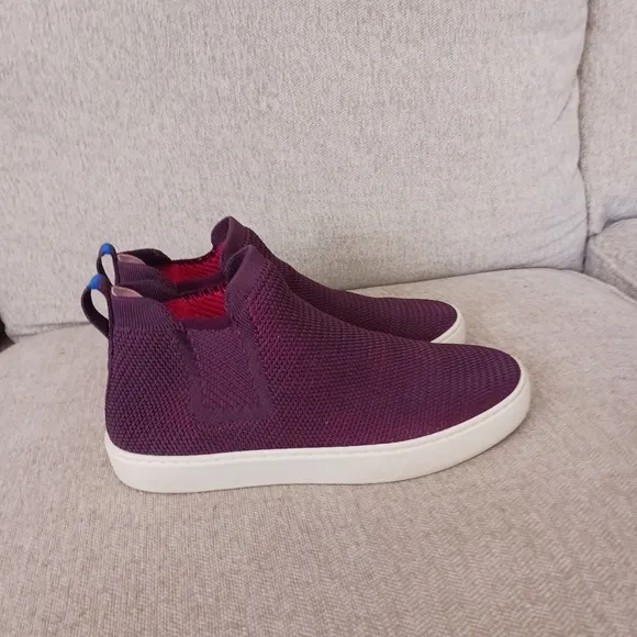 Rothy's Burgundy Knit Slip-On Sneakers