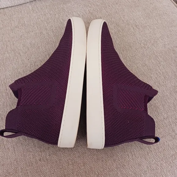 Rothy's Burgundy Knit Slip-On Sneakers