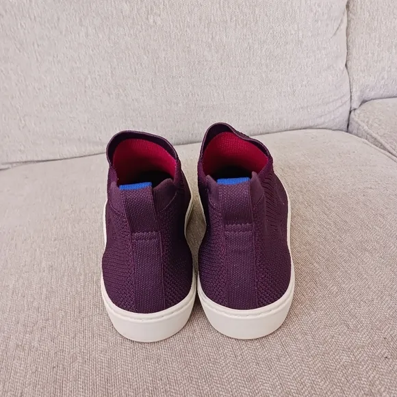 Rothy's Burgundy Knit Slip-On Sneakers