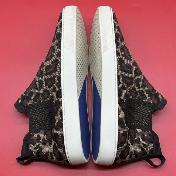 Rothy's Chelsea Slip-On Wildcat Cheetah Print Boots Shoes - Women's Size 11.5