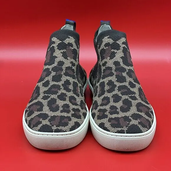 Rothy's Chelsea Slip-On Wildcat Cheetah Print Boots Shoes - Women's Size 11.5