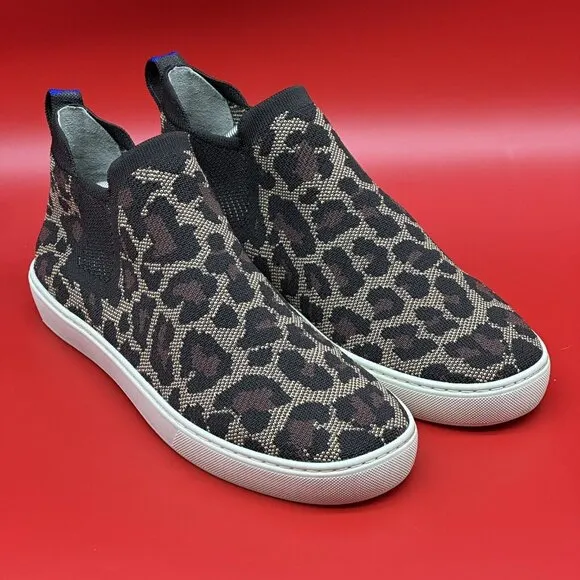 Rothy's Chelsea Slip-On Wildcat Cheetah Print Boots Shoes - Women's Size 11.5