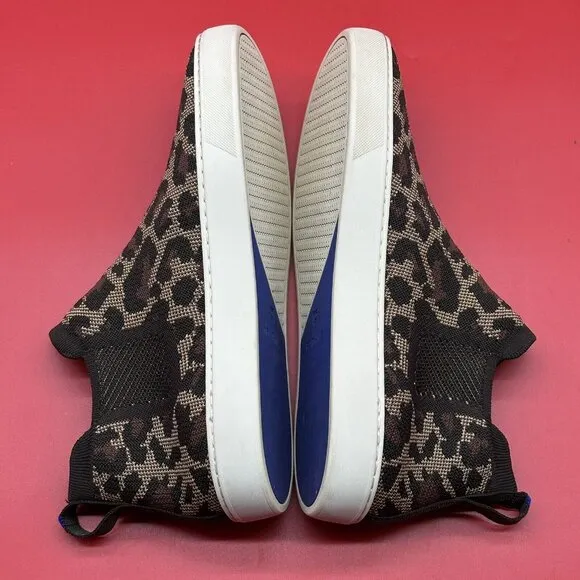 Rothy's Chelsea Slip-On Wildcat Cheetah Print Boots Shoes - Women's Size 11.5