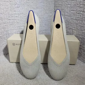 Rothys The Flat Beige Flax Birdseye Round Toe Slip on Shoes Multiple Sizes