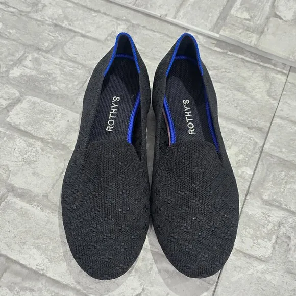Rothy's The Flat Loafers Flats Shoes Womens Size‎ 8.5 Black Slip On