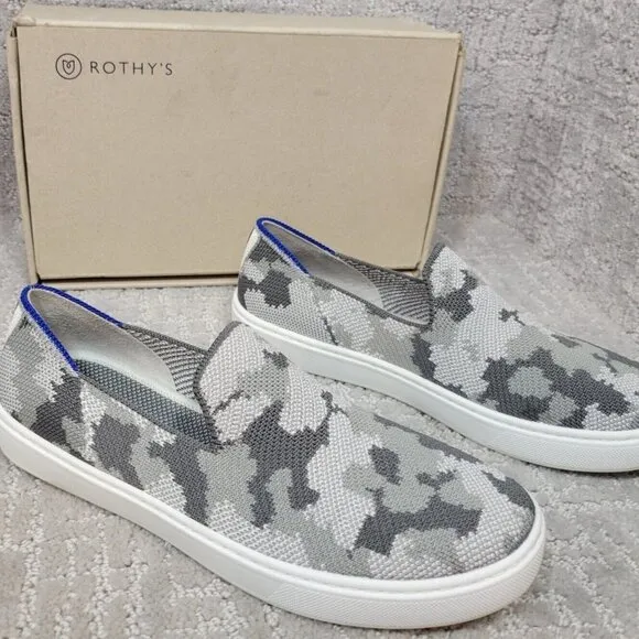 ROTHY'S The Kids Sneaker Grey Camo Slip On Shoes Little Kids Size 13