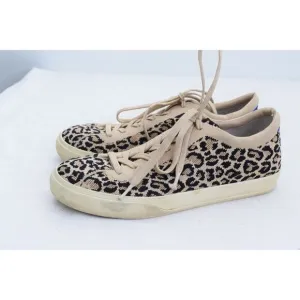 Rothy's The Lace Up Womens Size 10 Cheetah Casual Sneakers Shoes Animal Print