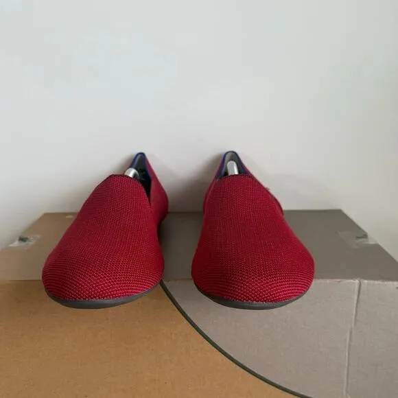 Rothy’s The Loafer Deep Red Rounded Toe Women Slip On Shoes - Size 11