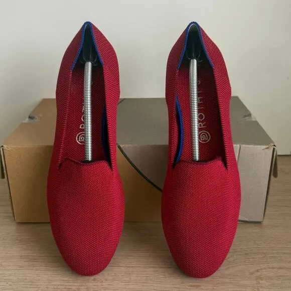 Rothy’s The Loafer Deep Red Rounded Toe Women Slip On Shoes - Size 11