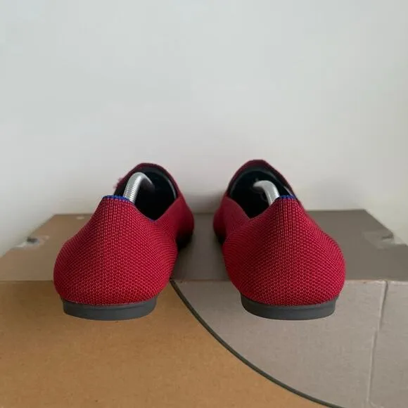 Rothy’s The Loafer Deep Red Rounded Toe Women Slip On Shoes - Size 11
