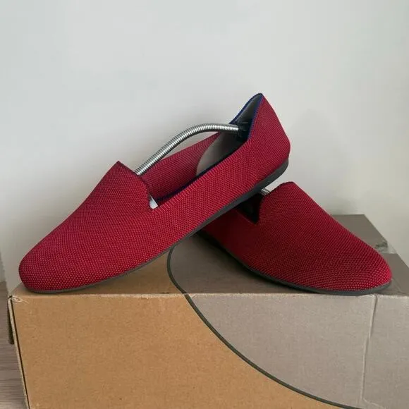 Rothy’s The Loafer Deep Red Rounded Toe Women Slip On Shoes - Size 11