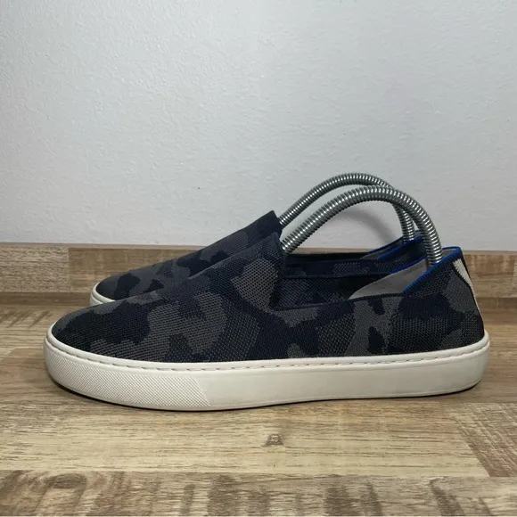 Rothy's The Original‎ Slip On Casual Shoes Gray Camo Women's Size 9 Knit  EUC